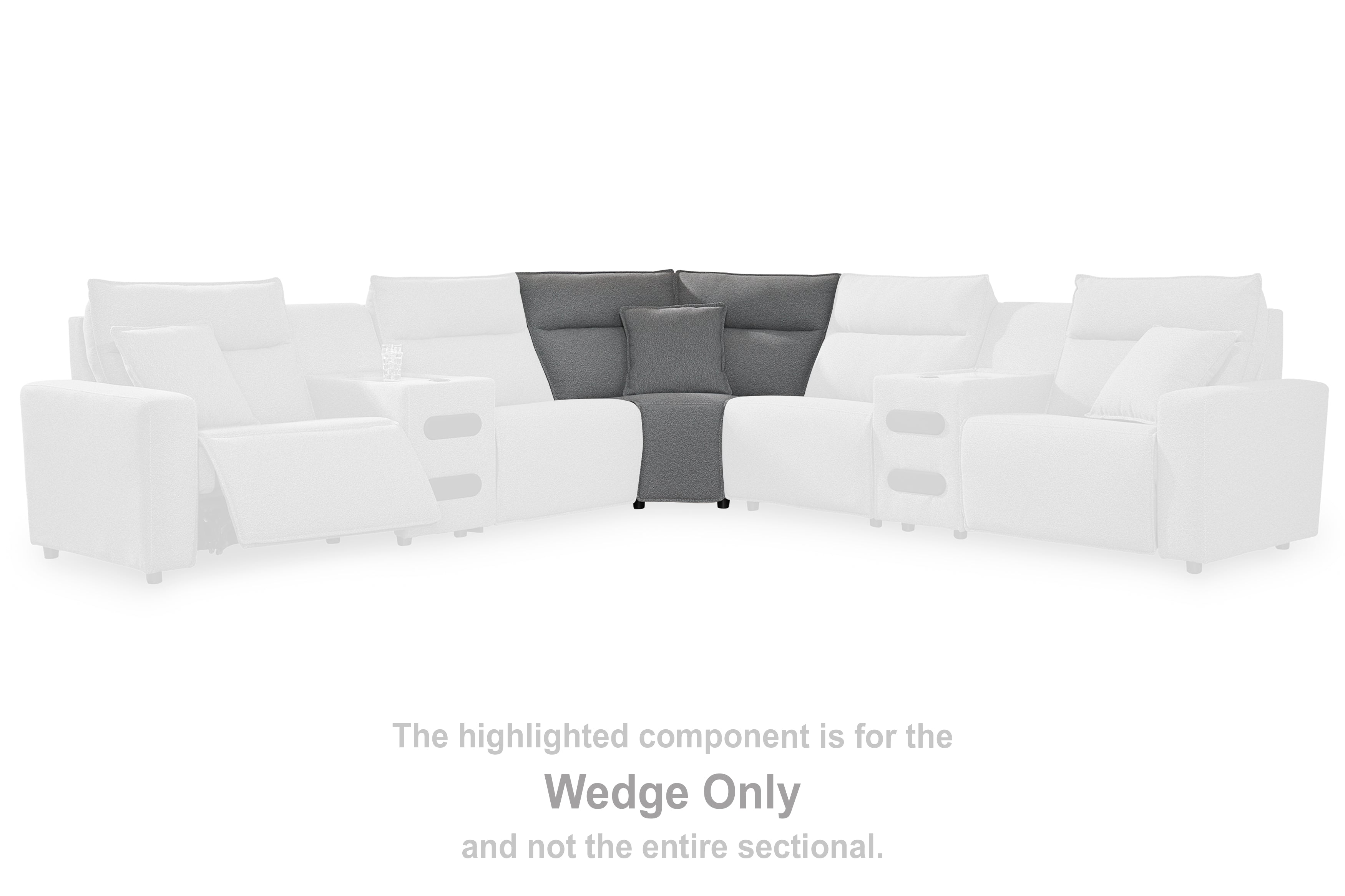 Diamond Furniture - Ashley Furniture - ModMax II Sectional - Wedge / Salt and Pepper - 6590677