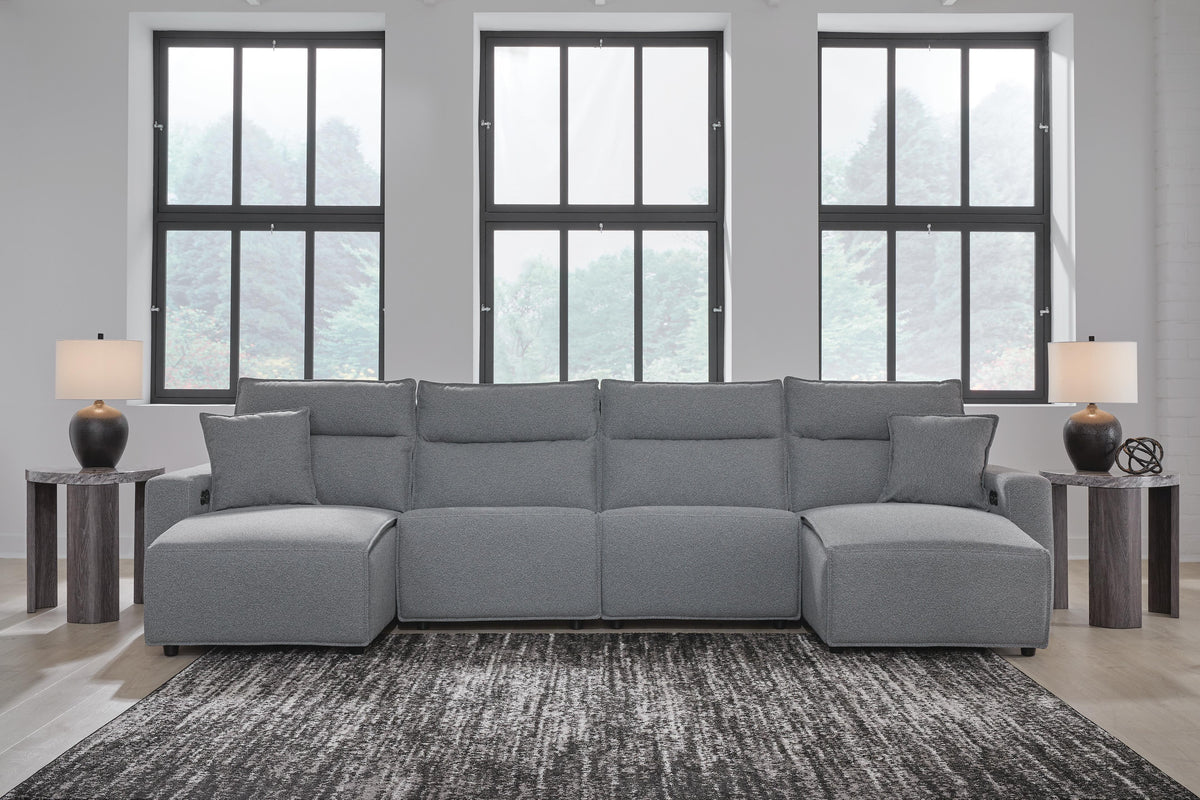 Diamond Furniture - Ashley Furniture - Modmax II 4-Piece Reclining Sectional with Double Chaise - 4-Piece Reclining Sectional with Double Chaise - 65906S37