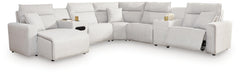 Diamond Furniture - Ashley Furniture - Modmax II 7-Piece Power Reclining Sectional with Chaise and Audio Console - 7-Piece Power Reclining Sectional with Chaise and Audio Console - 65907S43