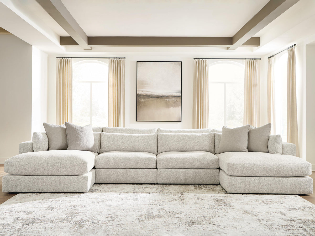 Diamond Furniture - Ashley Furniture - Ashbourne Estate 4-Piece Double Chaise Sectional - RAF 4-Piece Double Chaise Sectional - PC66004S9