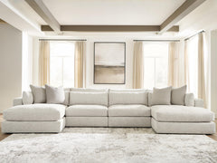 Diamond Furniture - Ashley Furniture - Ashbourne Estate 4-Piece Double Chaise Sectional - RAF 4-Piece Double Chaise Sectional - PC66004S9