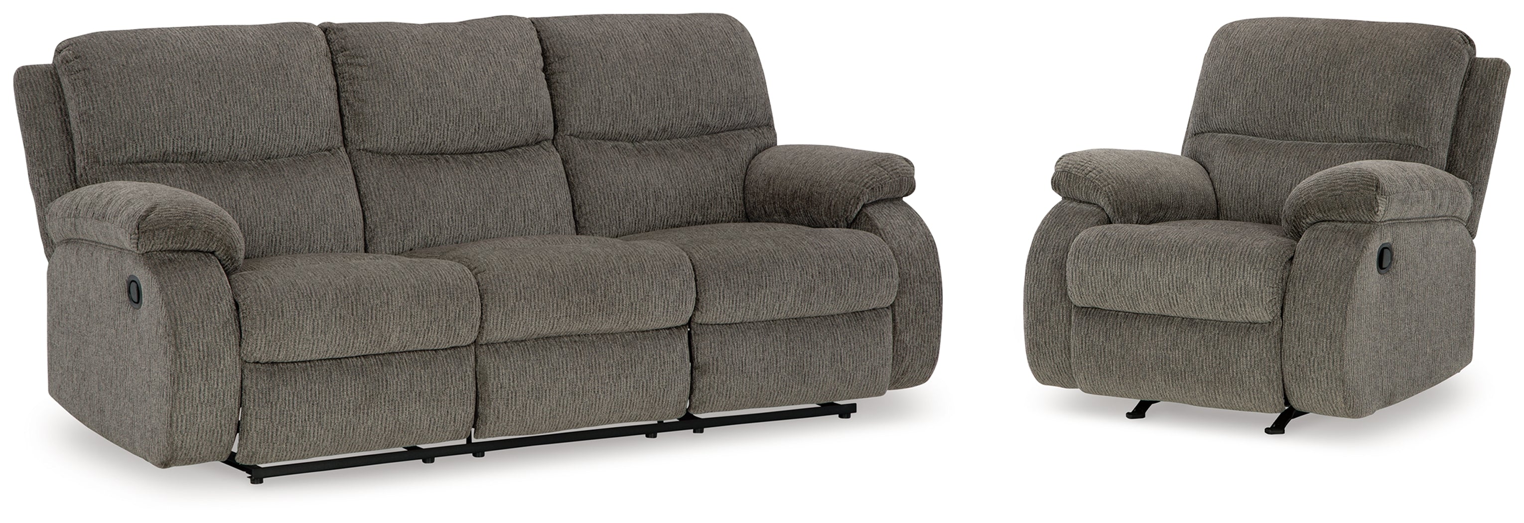 Diamond Furniture - Ashley Furniture - Scranto Reclining Sofa and Recliner - Reclining Sofa and Recliner - 66502U4