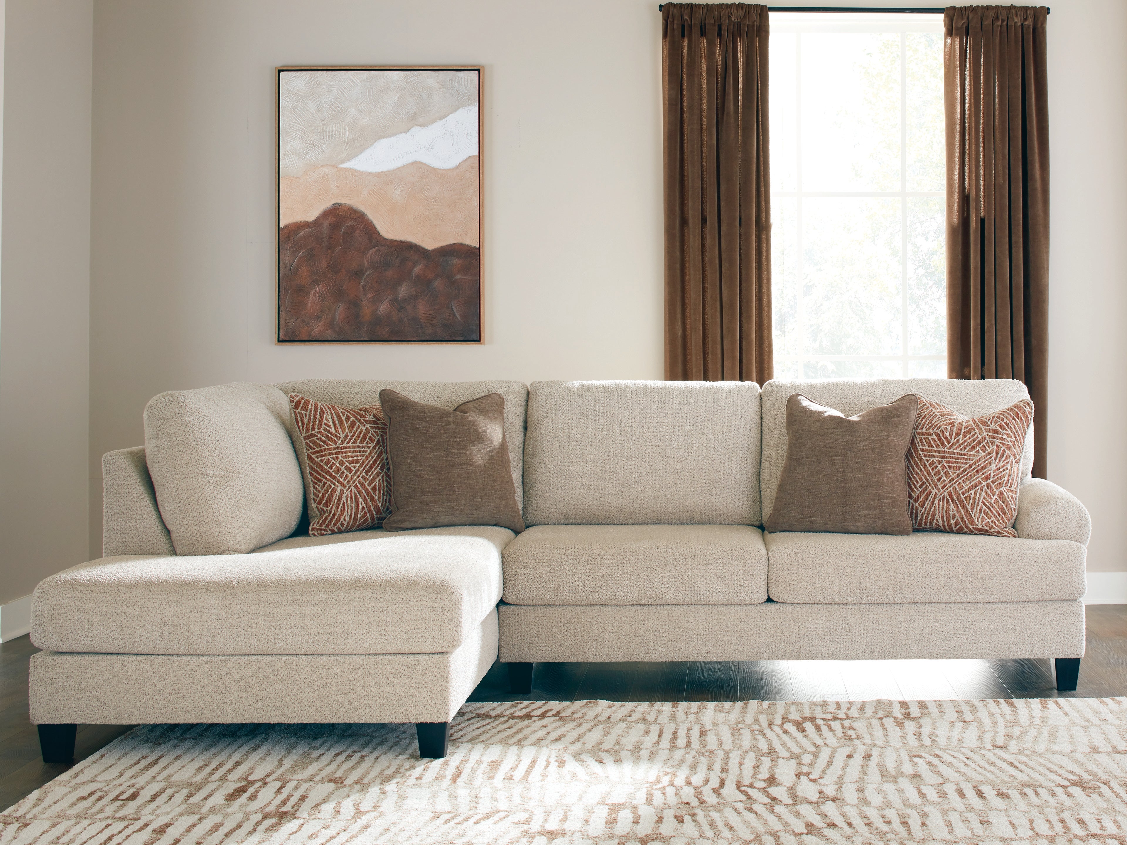 Diamond Furniture - Ashley Furniture - Steelwater Retreat 2-Piece Sectional with Chaise - RAF 2-Piece Sectional with Chaise / Latte - 66704S1