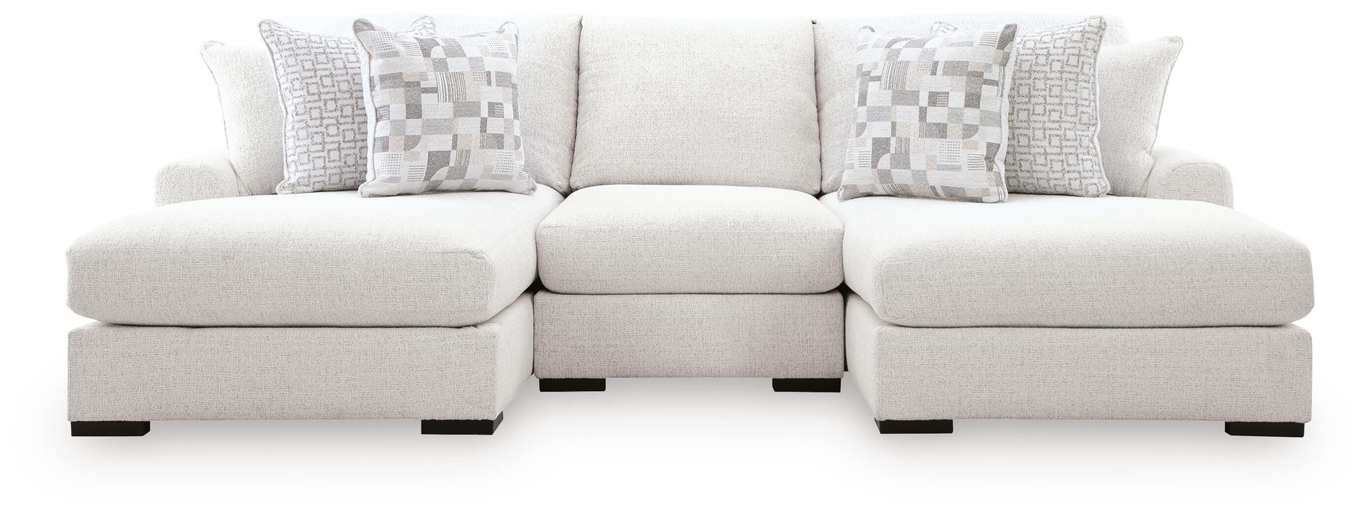 Diamond Furniture - Ashley Furniture - Misty-Lakes 3-Piece Double Chaise Sectional - RAF 3-Piece Double Chaise Sectional - PC66906S7