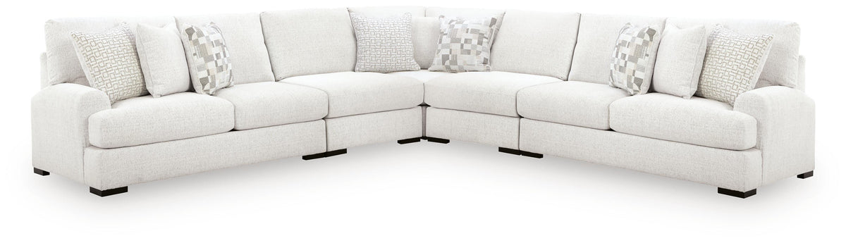 Diamond Furniture - Ashley Furniture - Misty-Lakes 5-Piece Sectional - RAF 5-Piece Sectional - PC66906S6