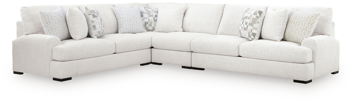 Diamond Furniture - Ashley Furniture - Misty-Lakes 4-Piece Sectional - RAF 4-Piece Sectional - PC66906S5