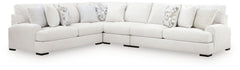 Diamond Furniture - Ashley Furniture - Misty-Lakes 4-Piece Sectional - RAF 4-Piece Sectional - PC66906S5