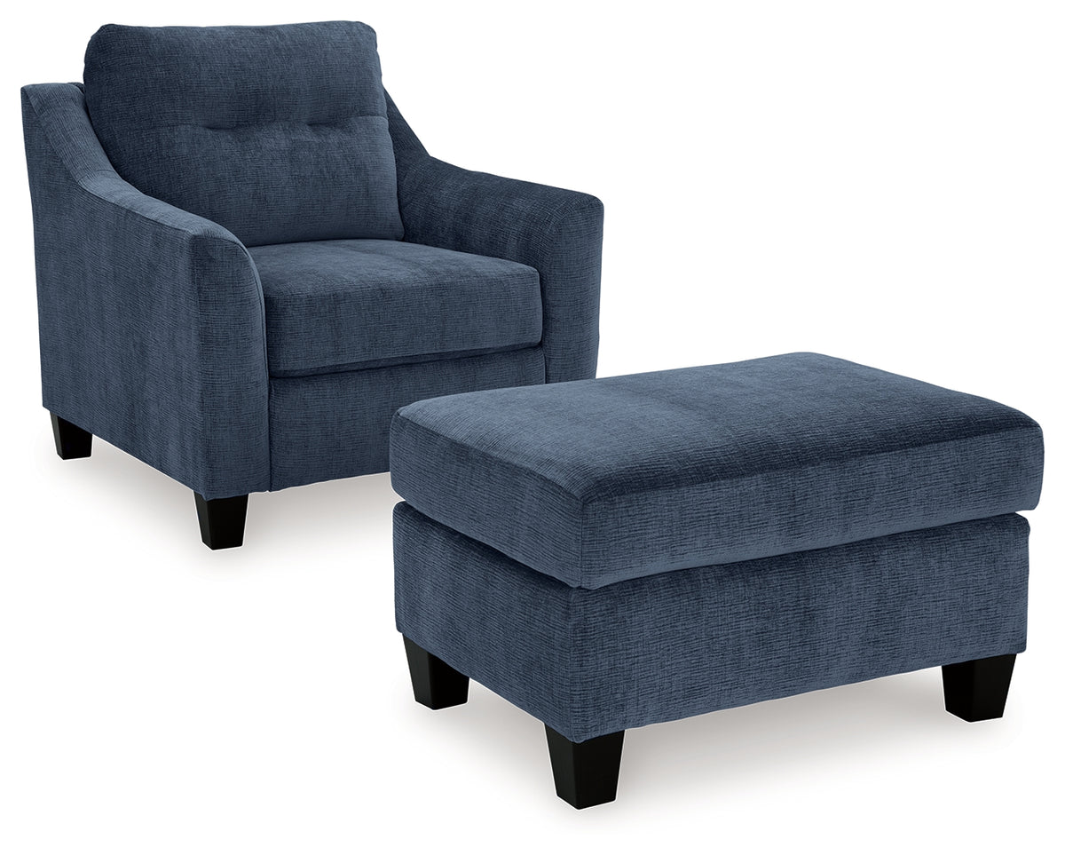 Diamond Furniture - Ashley Furniture - Amity Bay Chair and Ottoman - Chair and Ottoman - 67206U1