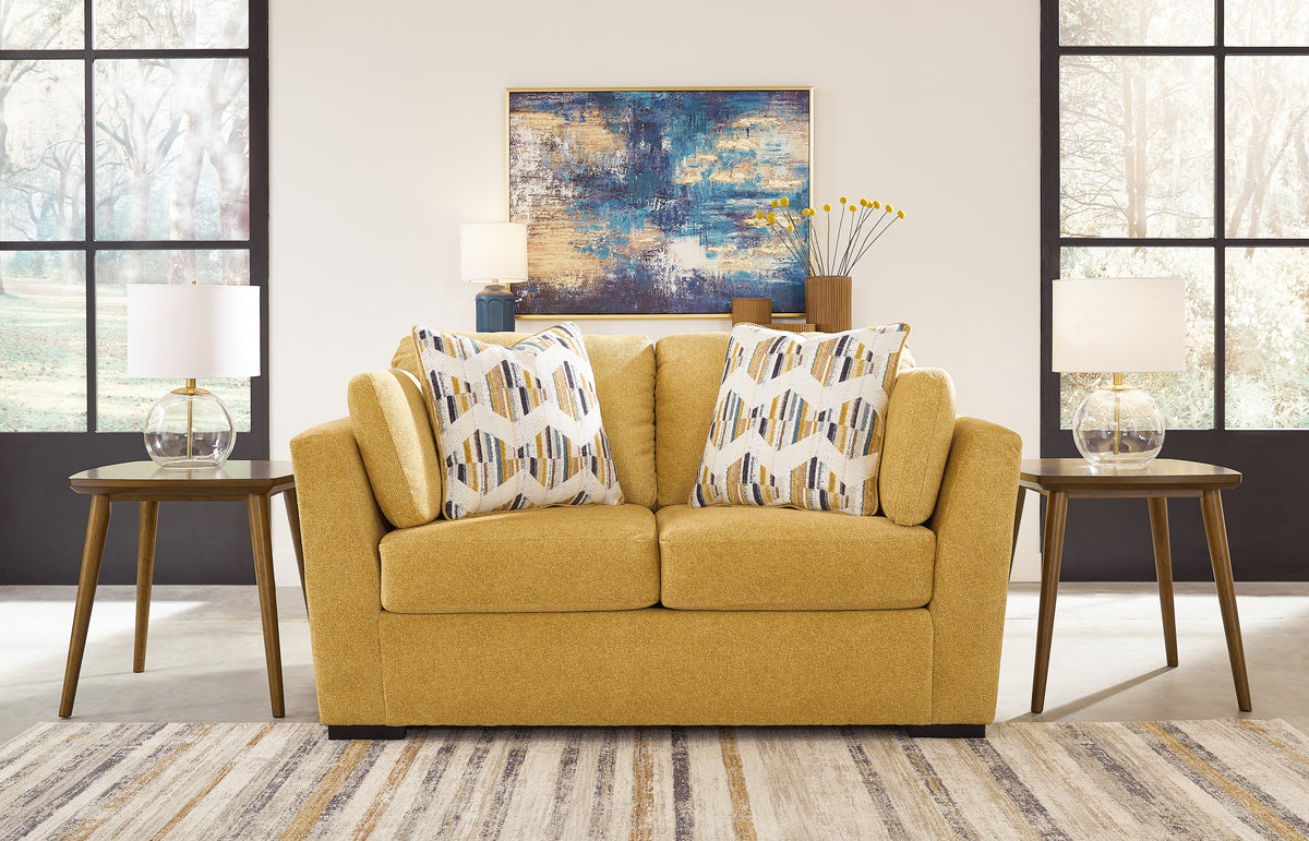 Diamond Furniture - Ashley Furniture - Keerwick Loveseat - Loveseat / Sunflower - 6750635