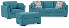 Diamond Furniture - Ashley Furniture - Keerwick Queen Sofa Sleeper, Loveseat and Ottoman - Queen Sofa Sleeper, Loveseat and Ottoman - 67507U4