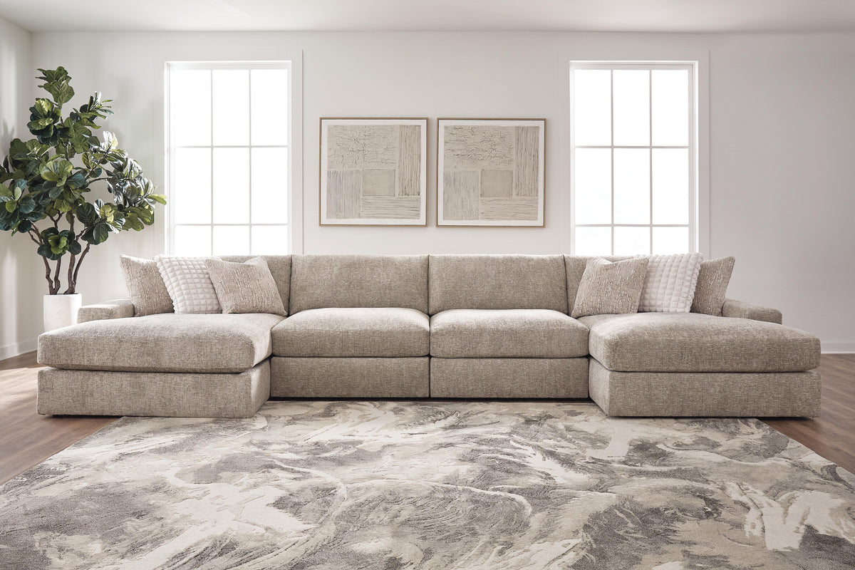 Diamond Furniture - Ashley Furniture - Nexora-Court 4-Piece Double Chaise Sectional - RAF 4-Piece Double Chaise Sectional - PC68008S9