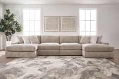 Diamond Furniture - Ashley Furniture - Nexora-Court 4-Piece Double Chaise Sectional - RAF 4-Piece Double Chaise Sectional - PC68008S9