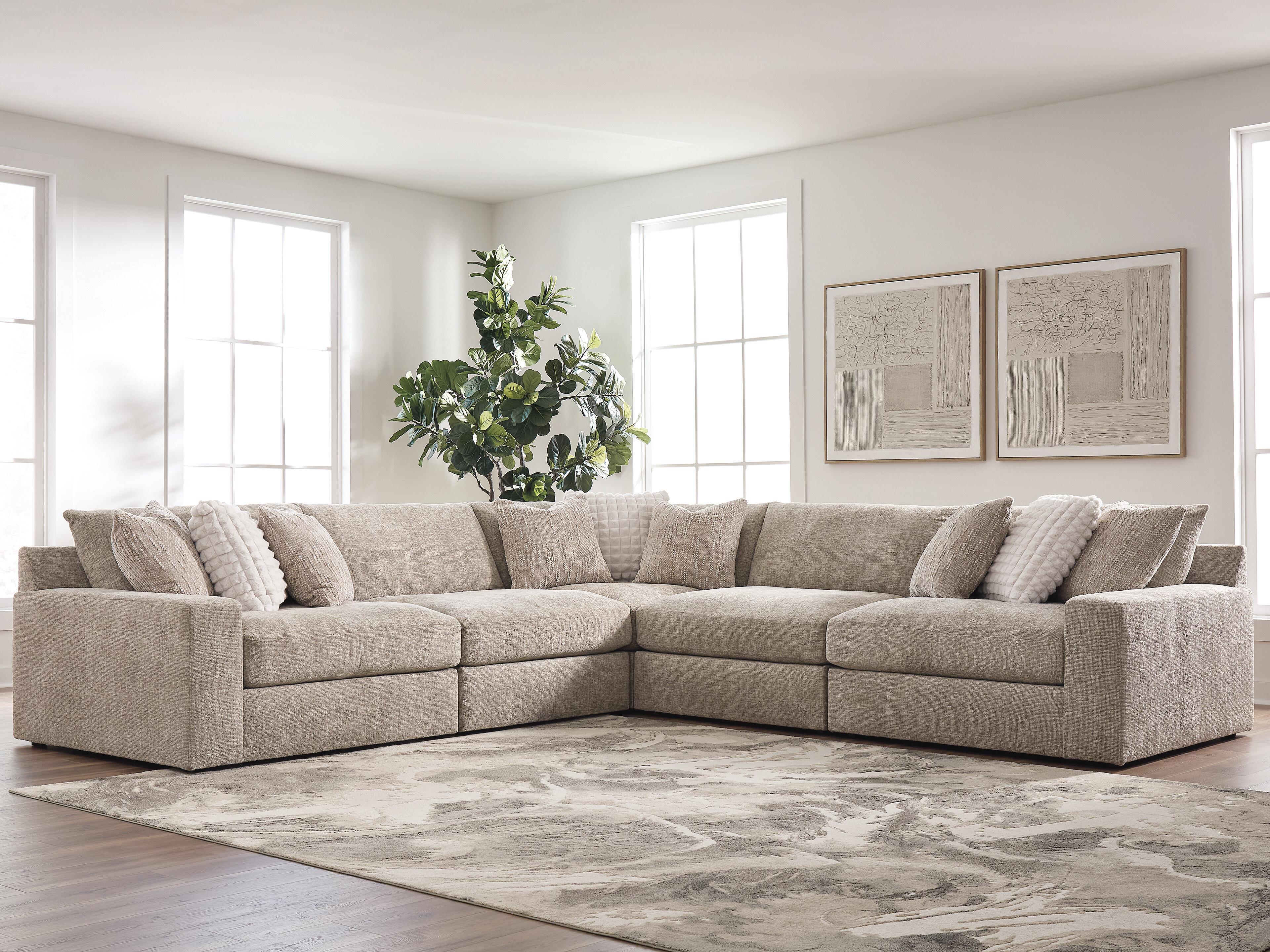 Diamond Furniture - Ashley Furniture - Nexora-Court 5-Piece Sectional - RAF 5-Piece Sectional - PC68008S17