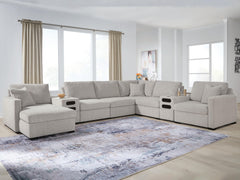 Diamond Furniture - Ashley Furniture - ModMax Luxe 8-Piece Sectional with Chaise and Audio Consoles - RAF 8-Piece Sectional with Chaise and Audio Consoles - 68605S41