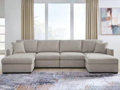 Diamond Furniture - Ashley Furniture - ModMax Luxe 4-Piece Double Chaise Sectional - RAF 4-Piece Double Chaise Sectional - 68605S16