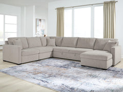 Diamond Furniture - Ashley Furniture - ModMax Luxe 5-Piece Sectional with Chaise and Pop Up Sleeper - RAF 5-Piece Sectional with Chaise and Pop Up Sleeper - 68605S98