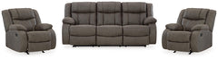 First Base Reclining Sofa and 2 Recliners