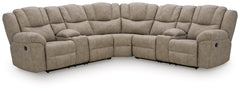Diamond Furniture - Ashley Furniture - Pearce-Pike 3-Piece Reclining Sectional with Double Console - 3-Piece Reclining Sectional with Double Console - PC69205S3