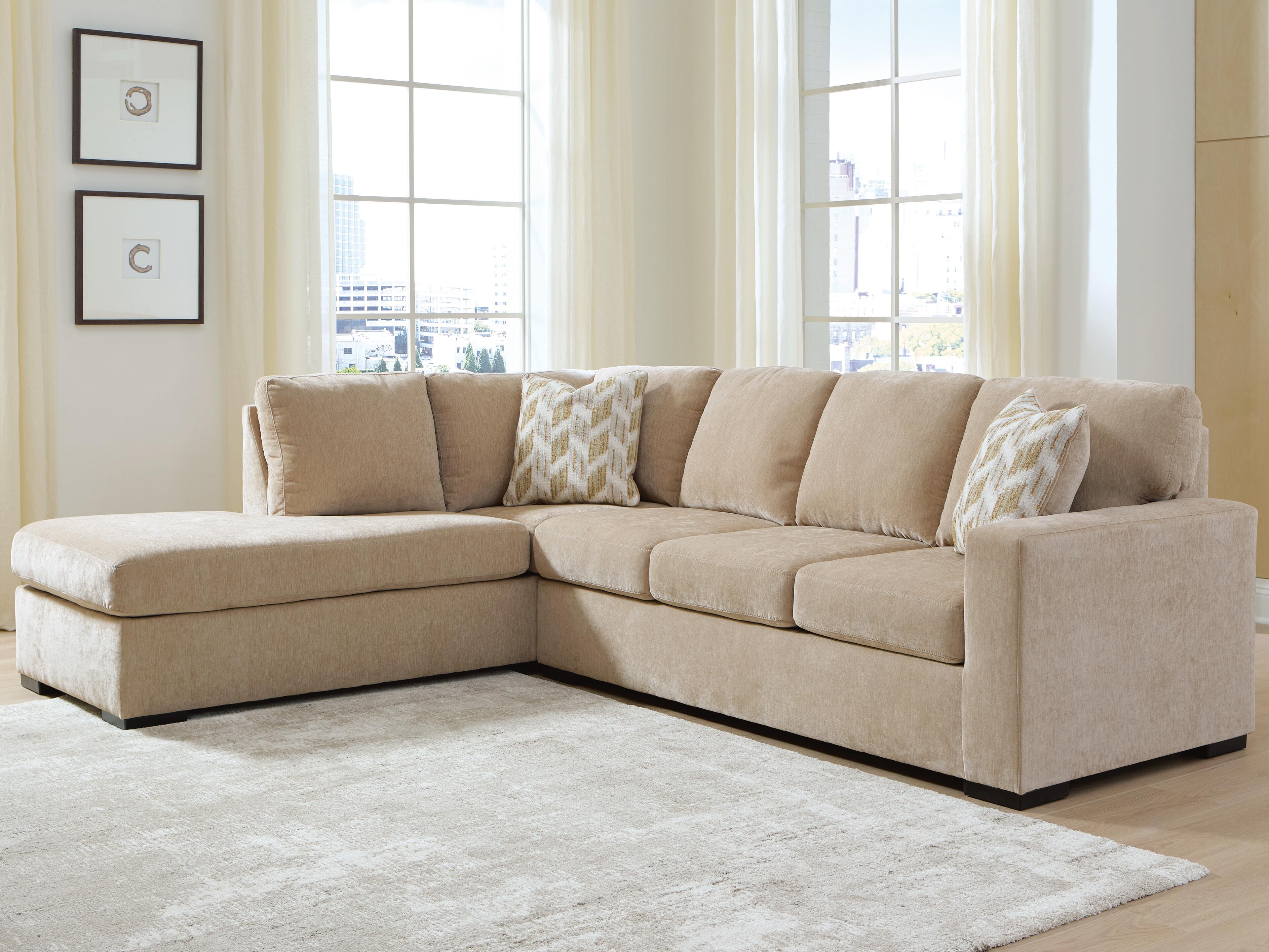 Diamond Furniture - Ashley Furniture - Bridgepoint 2-Piece Sectional with Chaise - RAF 2-Piece Sectional with Chaise / Almond - PC69507S2