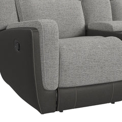 3 Piece Motion Sectional Set With Console In Ranch Grey