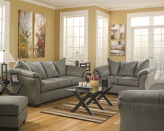Diamond Furniture - Ashley Furniture - Darcy Sofa, Loveseat, Chair and Ottoman - Sofa, Loveseat, Chair and Ottoman - 75005U9