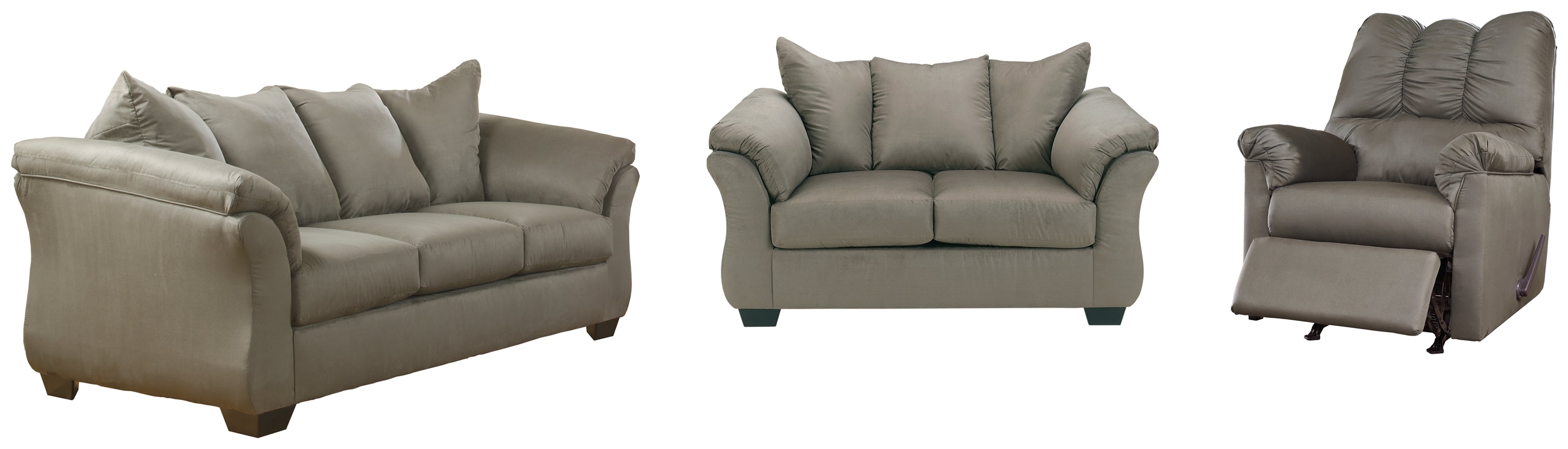 Diamond Furniture - Ashley Furniture - Darcy Sofa - Sofa, Loveseat and Recliner / Cobblestone - 75005U13