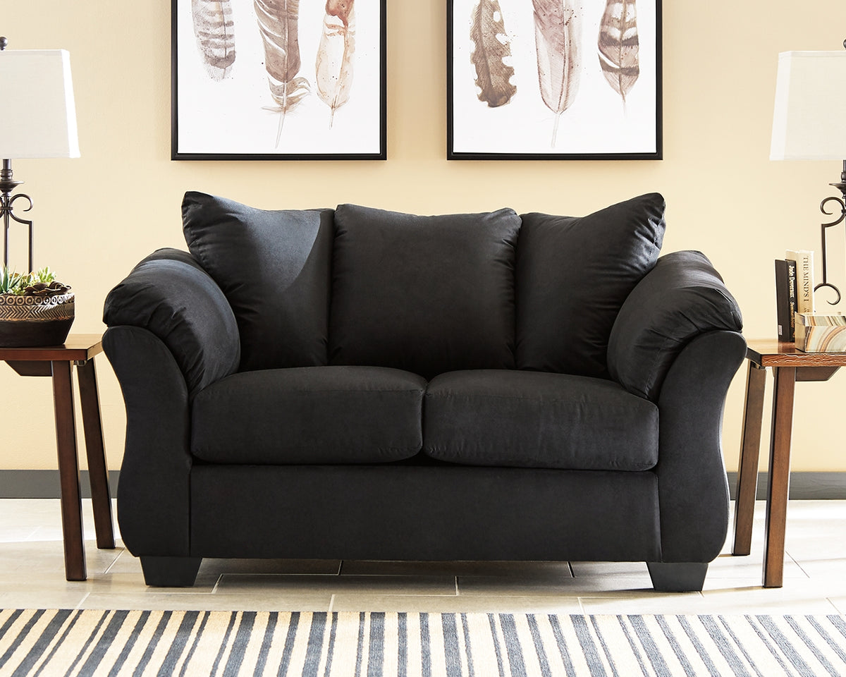 Diamond Furniture - Ashley Furniture - Darcy Living Room - Sofa / Black - 7500838