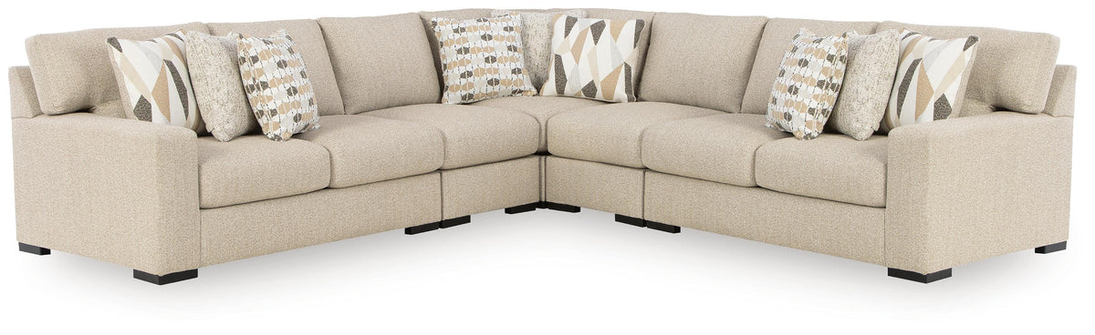 Diamond Furniture - Ashley Furniture - Laurelgrove 5-Piece Sectional - RAF 5-Piece Sectional - 75105S10