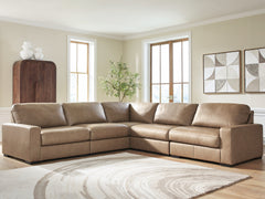 Diamond Furniture - Ashley Furniture - Veronella Sectional - RAF 5-Piece Sectional / Sahara - 76106S17