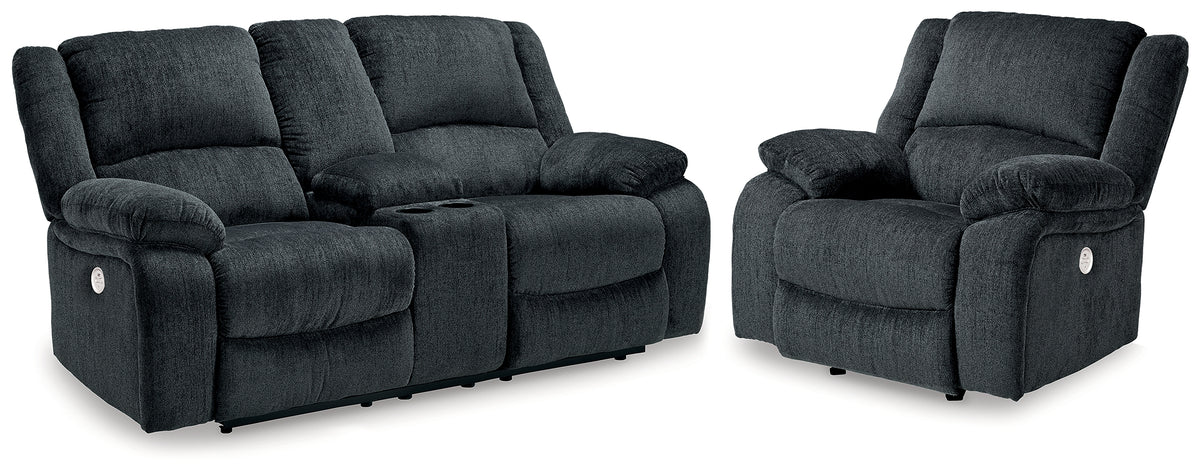 Diamond Furniture - Ashley Furniture - Draycoll Power Reclining Loveseat and Power Recliner - Power Reclining Loveseat and Power Recliner - 76504U8