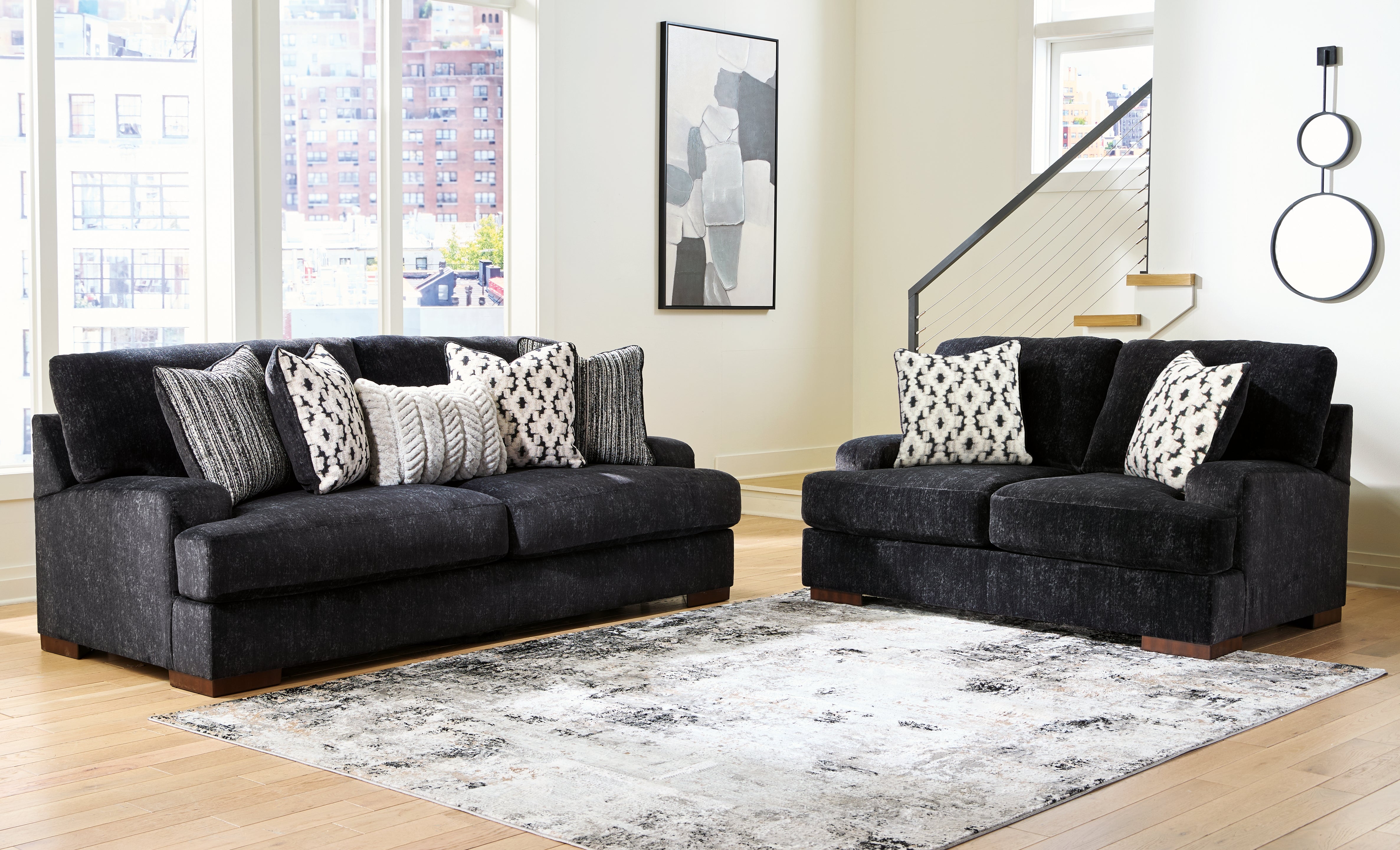 Diamond Furniture - Ashley Furniture - Whitmore Manor Sofa and Loveseat - Sofa and Loveseat - 80404U1