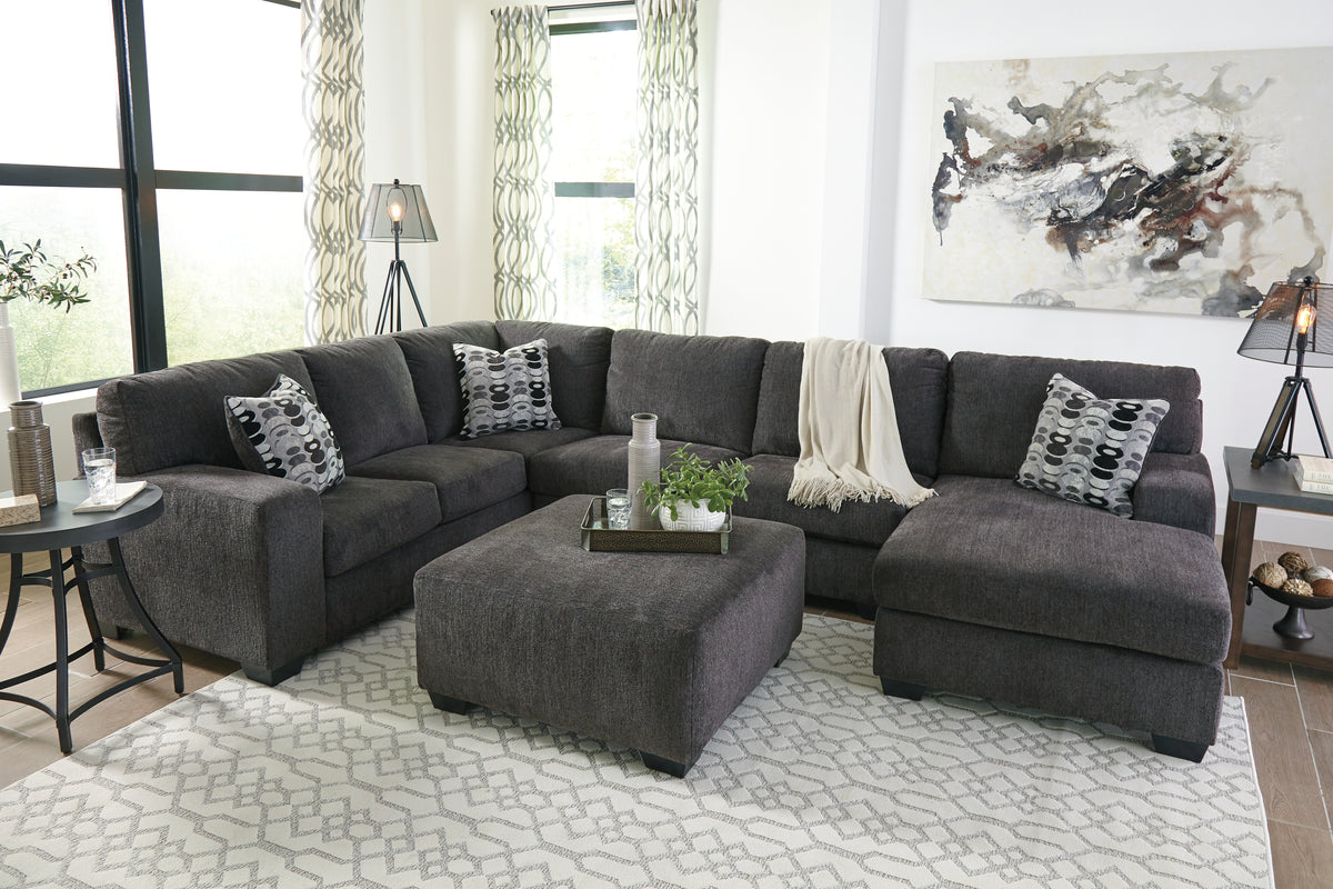 Diamond Furniture - Ashley Furniture - Ballinasloe 3-Piece Sectional and Ottoman - 3-Piece Sectional and Ottoman - 80703U1