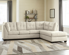 Diamond Furniture - Ashley Furniture - Falkirk 2-Piece Sectional with Chaise - LAF 2-Piece Sectional with Chaise / Parchment - 80806S2