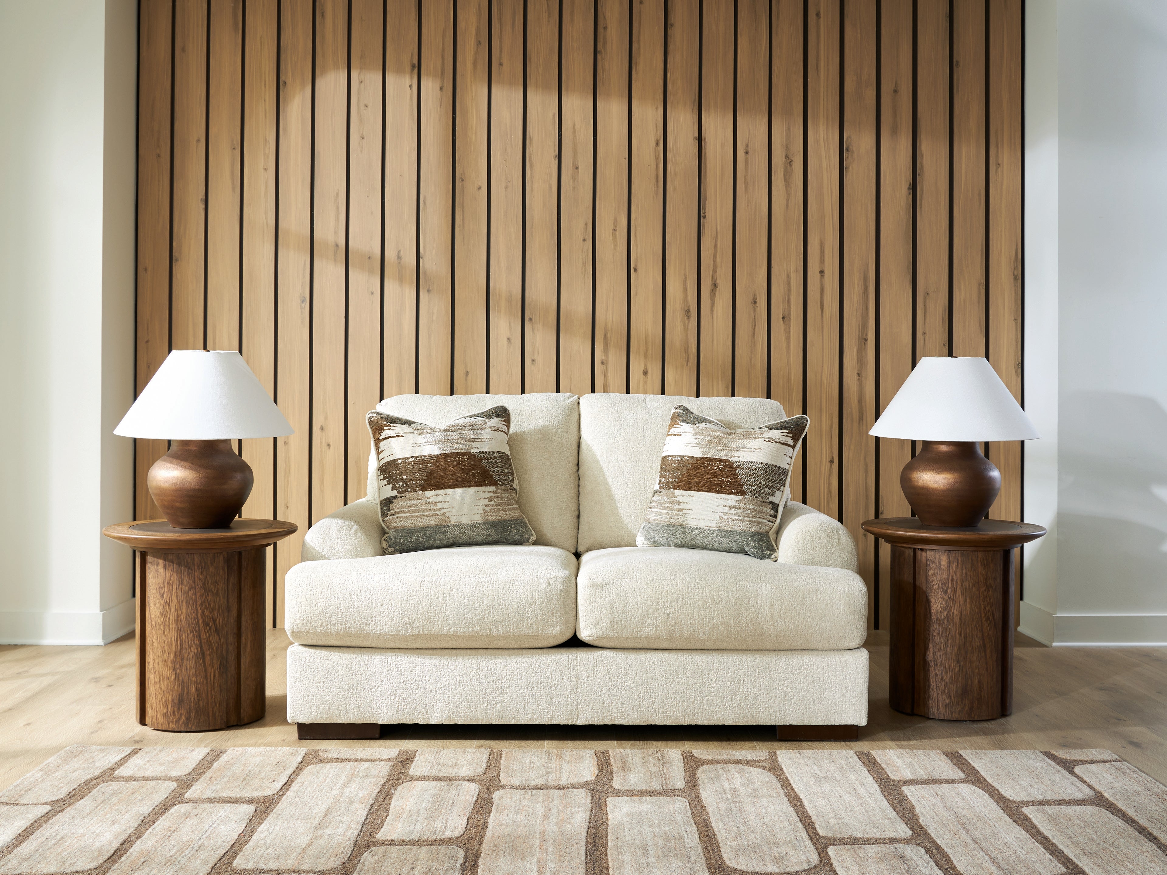 Diamond Furniture - Ashley Furniture - Jayne Park Loveseat - Loveseat / Sand - PC8150635