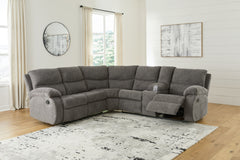 Diamond Furniture - Ashley Furniture - Museum Sectional - 2-Piece Reclining Sectional / Pewter - 81807S1
