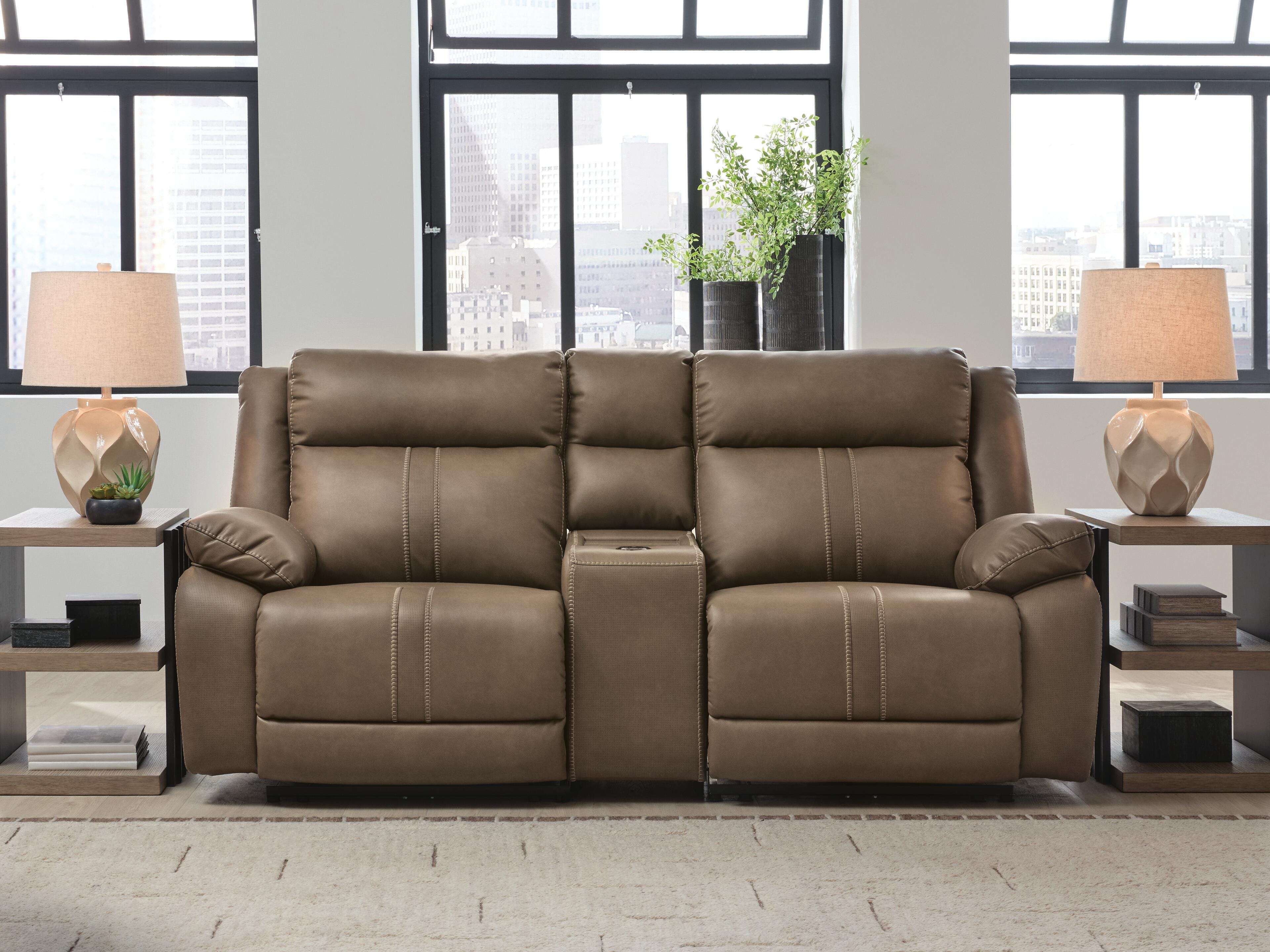 Diamond Furniture - Ashley Furniture - Max-Momentum 3-Piece Power Reclining Sectional Loveseat with Audio Console - 3-Piece Power Reclining Sectional Loveseat with Audio Console - PC82305S2