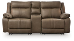 Max-Momentum 3-Piece Power Reclining Sectional Loveseat with Audio Console
