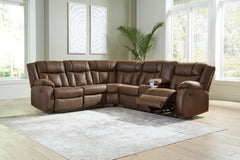 Diamond Furniture - Ashley Furniture - Trail Boys Sectional - 2-Piece Reclining Sectional / Walnut - 82703S1