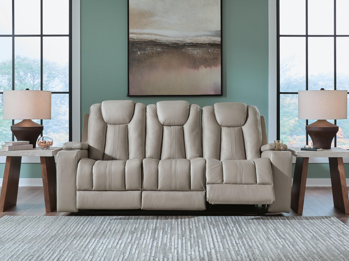 Diamond Furniture - Ashley Furniture - Elevate Edges Reclining Sofa with Drop Down Table - REC Sofa w/Drop Down Table - PC8330589