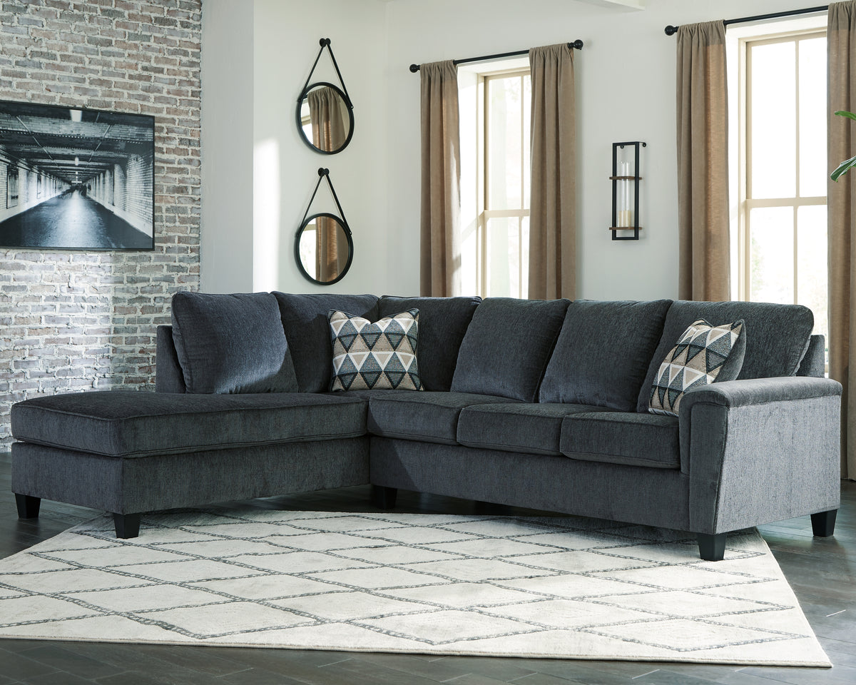 Diamond Furniture - Ashley Furniture - Abinger Sectional - RAF 2-Piece Sleeper Sectional with Chaise / Natural - 83904S3