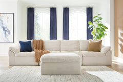 Diamond Furniture - Ashley Furniture - Fannin 4-Piece Sectional with Ottoman - RAF 4-Piece Sectional with Ottoman - PC84304S1