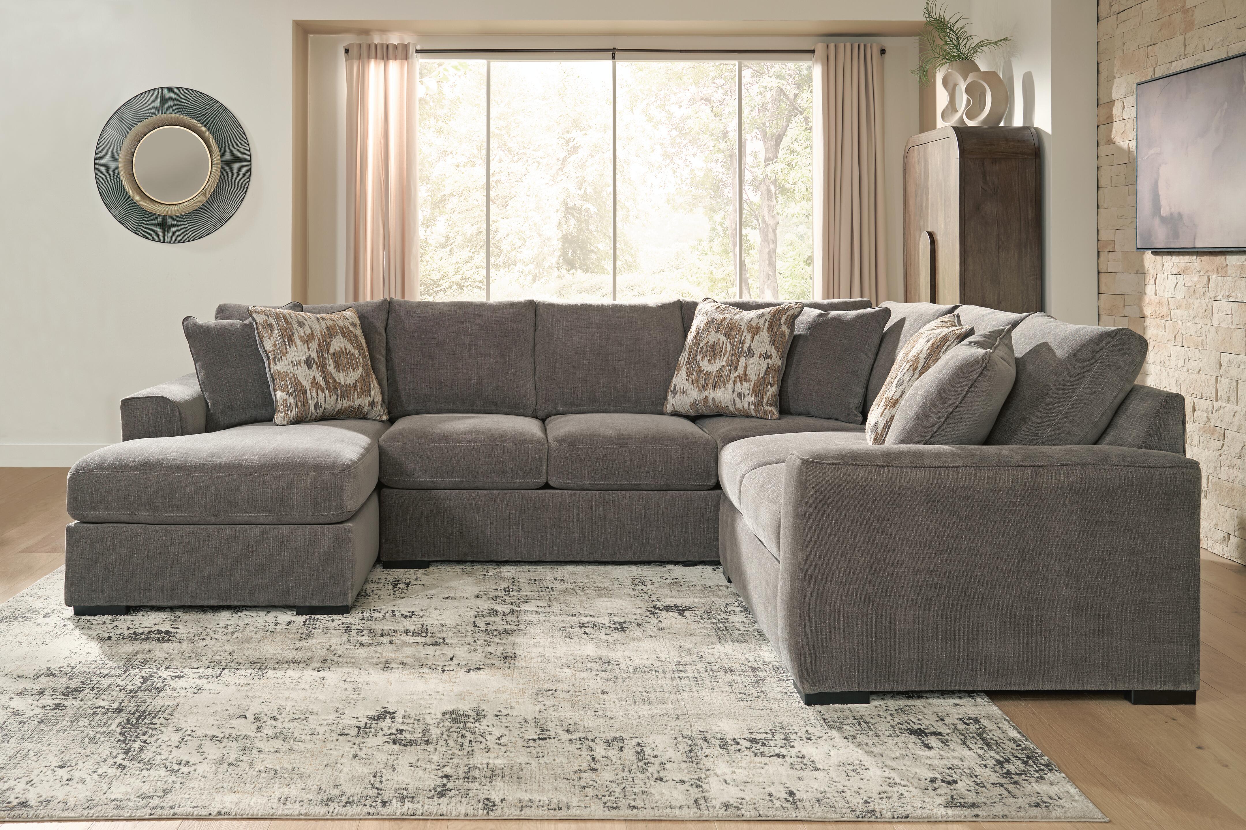 Diamond Furniture - Ashley Furniture - Larson Levee 3-Piece Sectional - RAF 3-Piece Sectional / Espresso - PC86205S2