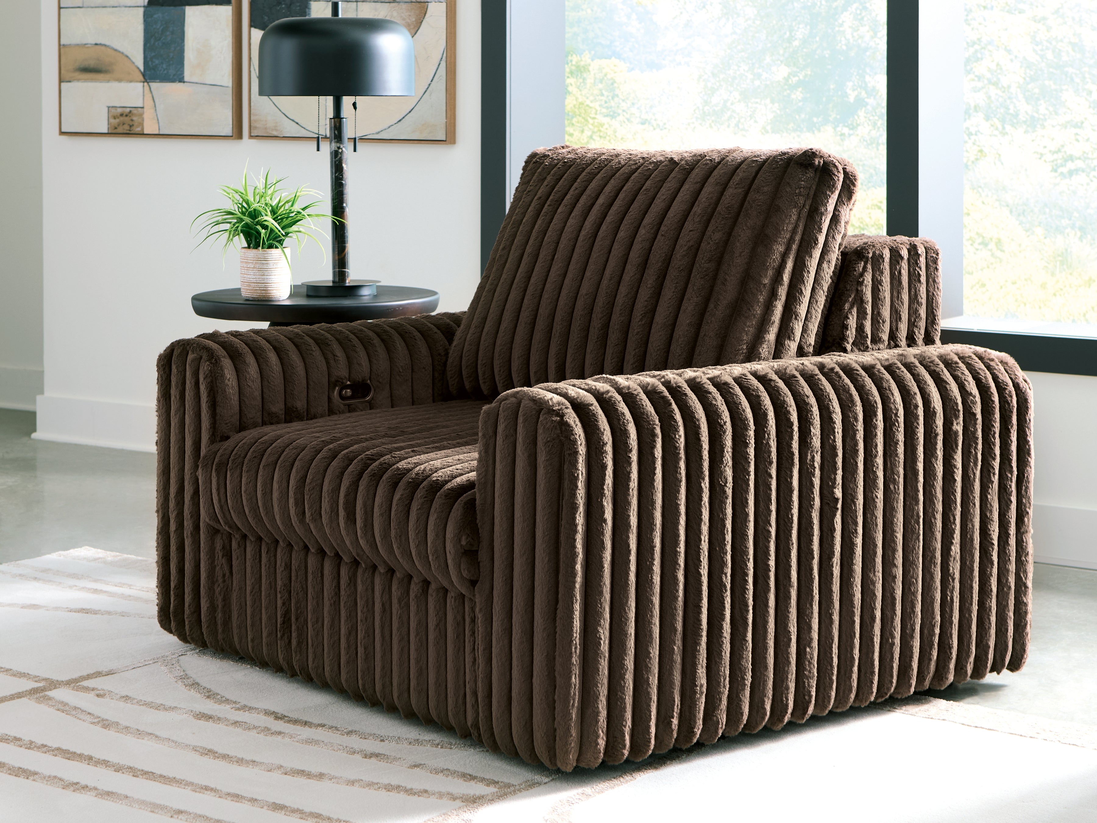 Diamond Furniture - Ashley Furniture - HamlinBay Power Gliding Chaise - Power Gliding Chaise / Chocolate - PC8680415P