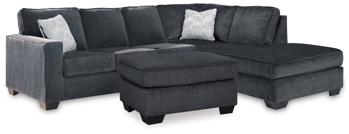 Diamond Furniture - Ashley Furniture - Altari 2-Piece Sleeper Sectional and Ottoman - 2-Piece Sleeper Sectional and Ottoman / Slate - 87213U15