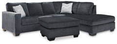 Diamond Furniture - Ashley Furniture - Altari 2-Piece Sleeper Sectional and Ottoman - 2-Piece Sleeper Sectional and Ottoman / Slate - 87213U15