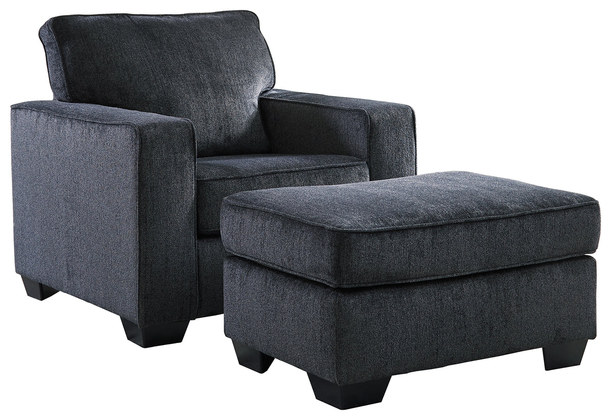 Diamond Furniture - Ashley Furniture - Altari Chair and Ottoman - Chair and Ottoman - 87213U2