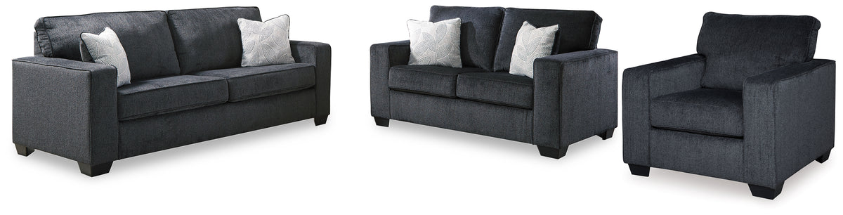 Diamond Furniture - Ashley Furniture - Altari Sofa, Loveseat and Chair - Sofa, Loveseat and Chair - 87213U10