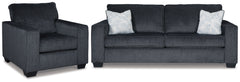 Diamond Furniture - Ashley Furniture - Altari Sofa Sleeper with Chair - Sofa Sleeper with Chair - 87213U3