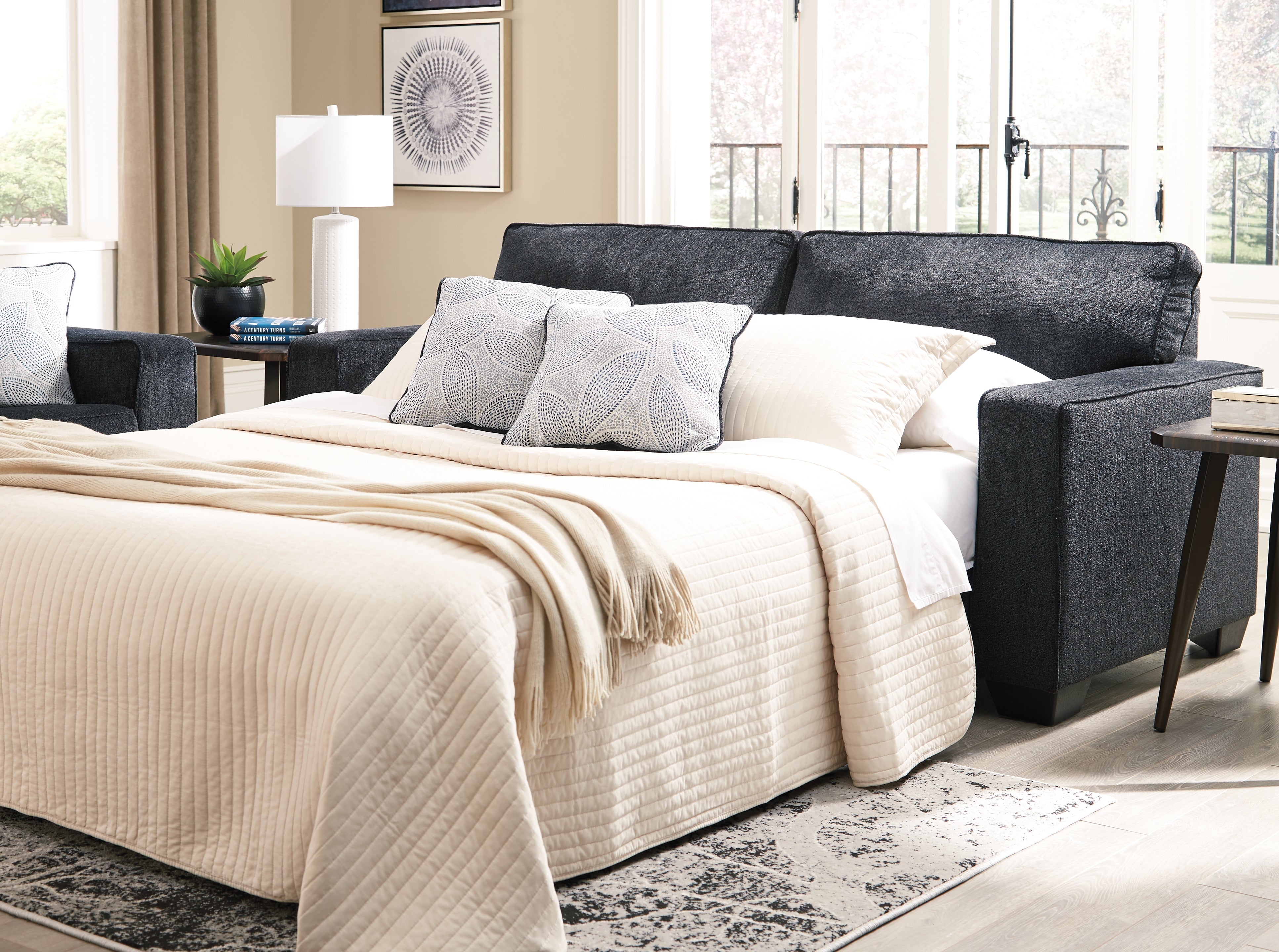 Diamond Furniture - Ashley Furniture - Altari Living Room - Queen Sofa Sleeper / Slate - 8721339