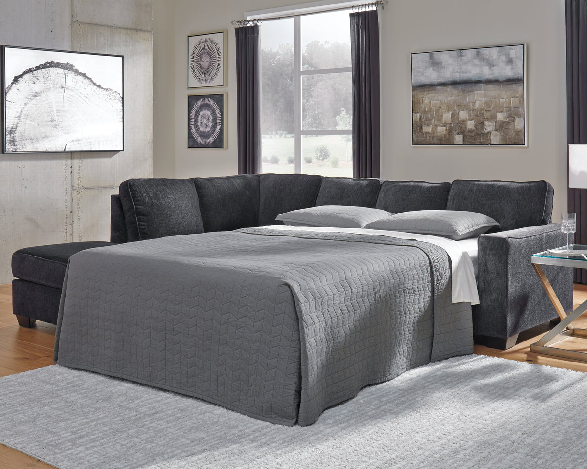 Diamond Furniture - Ashley Furniture - Altari Sectional - LAF 2-Piece Sectional with Chaise / Slate - 87213S2